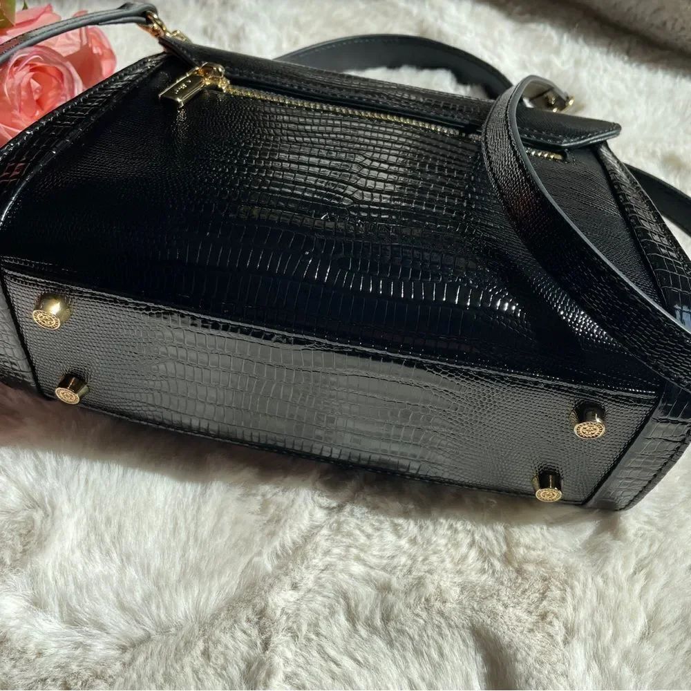 ♥️ Elegant Black L’Festin Mini Kelly Handbag, black leather with gold hardware - Picture 11 of 13